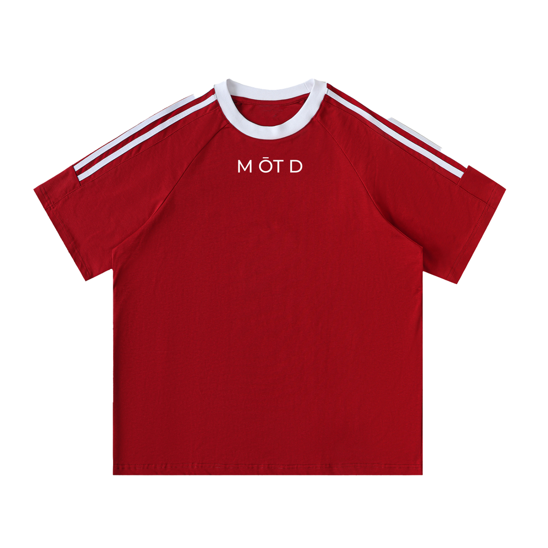 M ŌT D™ Contrast Tape Crewneck Cotton Tee