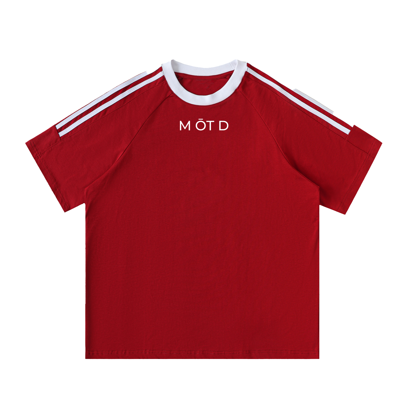 M ŌT D™ Contrast Tape Crewneck Cotton Tee