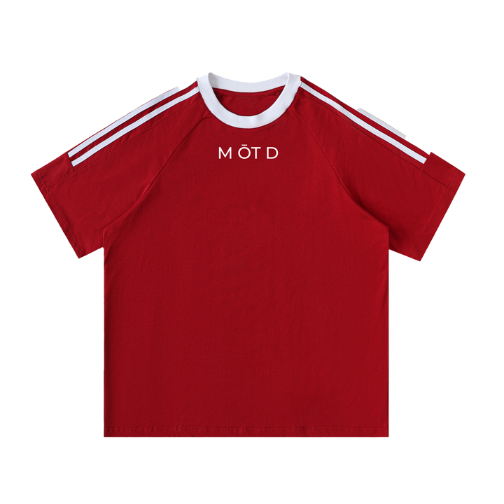 M ŌT D™ Contrast Tape Crewneck Cotton Tee
