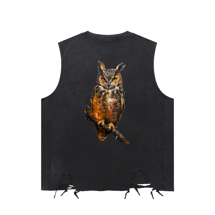 M ŌT D™ Snow Washed Raw Hem Tank Top