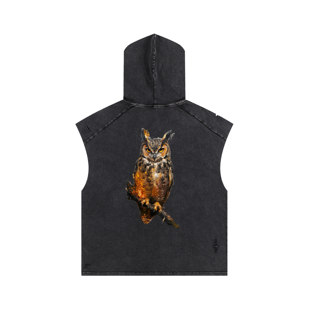 M ŌT D™ Snow Washed Boxy Hooded Tank Top