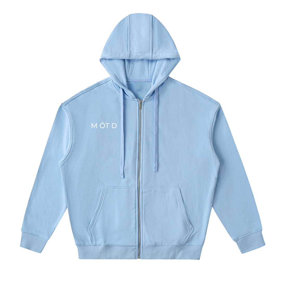 M ŌT D™ Drop Shoulder Zip Up Hoodie