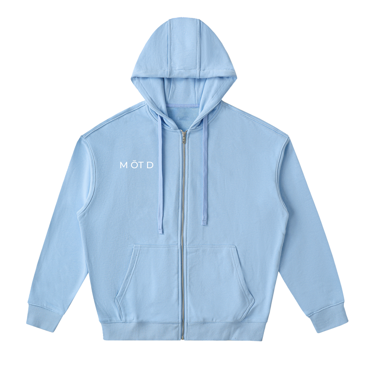 M ŌT D™ Drop Shoulder Zip Up Hoodie