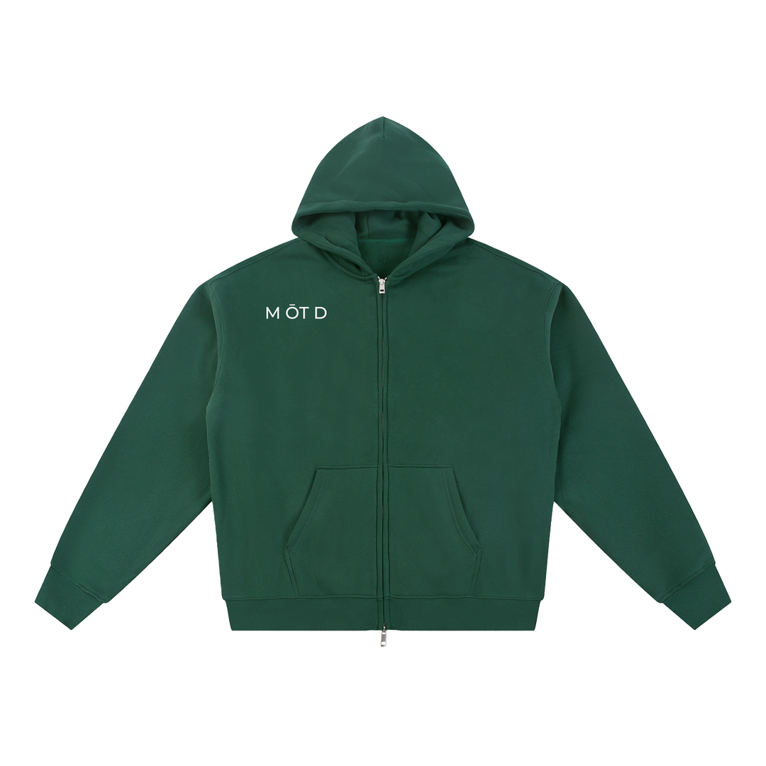 M ŌT D™ Essential Fleece Zip-Through Hoodie