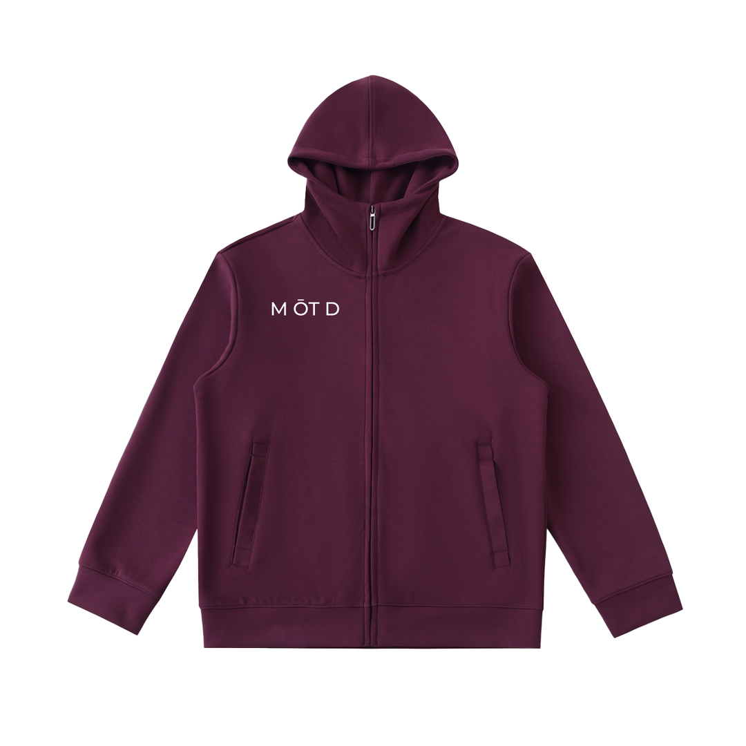 M ŌT D™ Essential Heavyweight High Neck  Zip-Up Hoodie