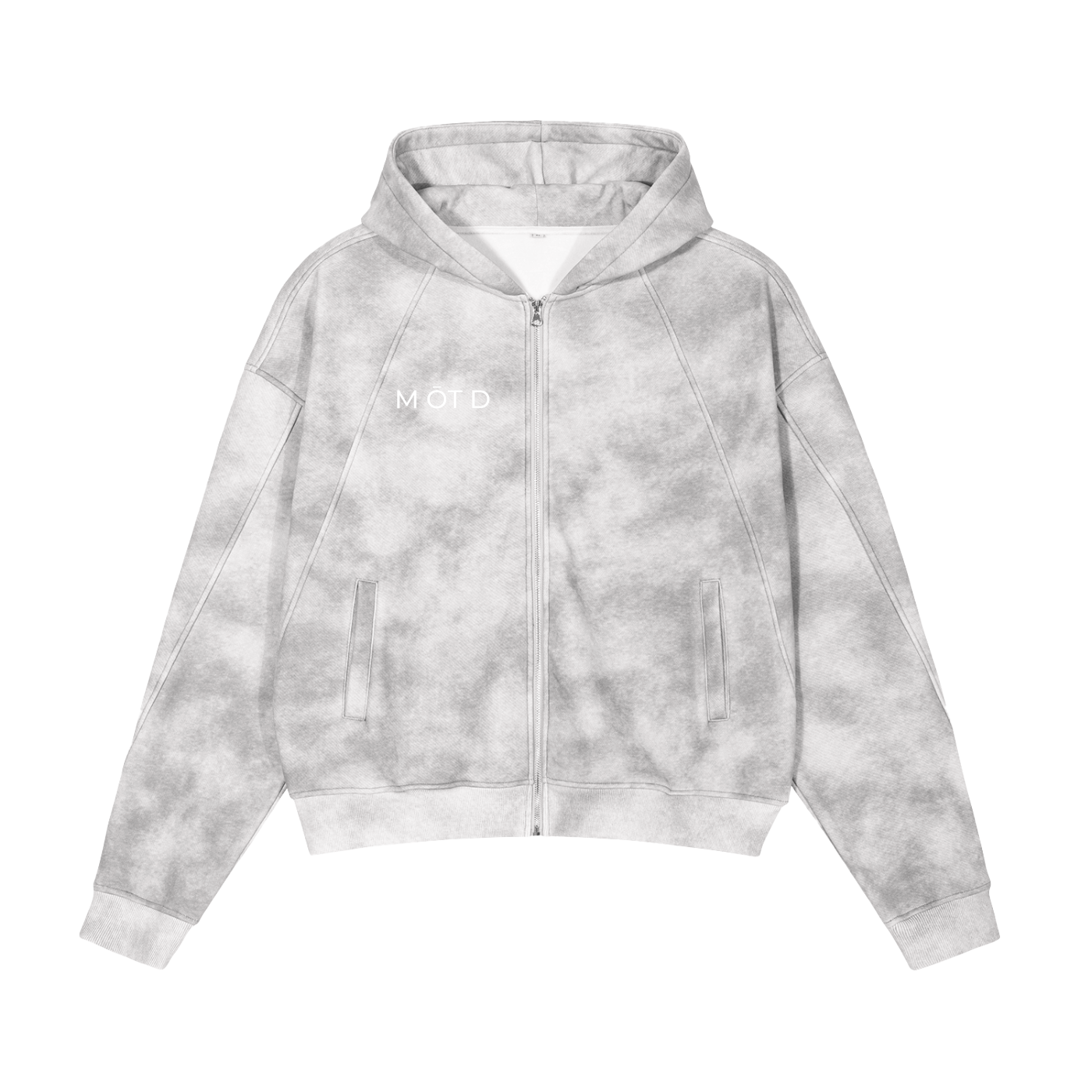 M ŌT D™ Washed Zip Up Fleece Hoodie — alt view
