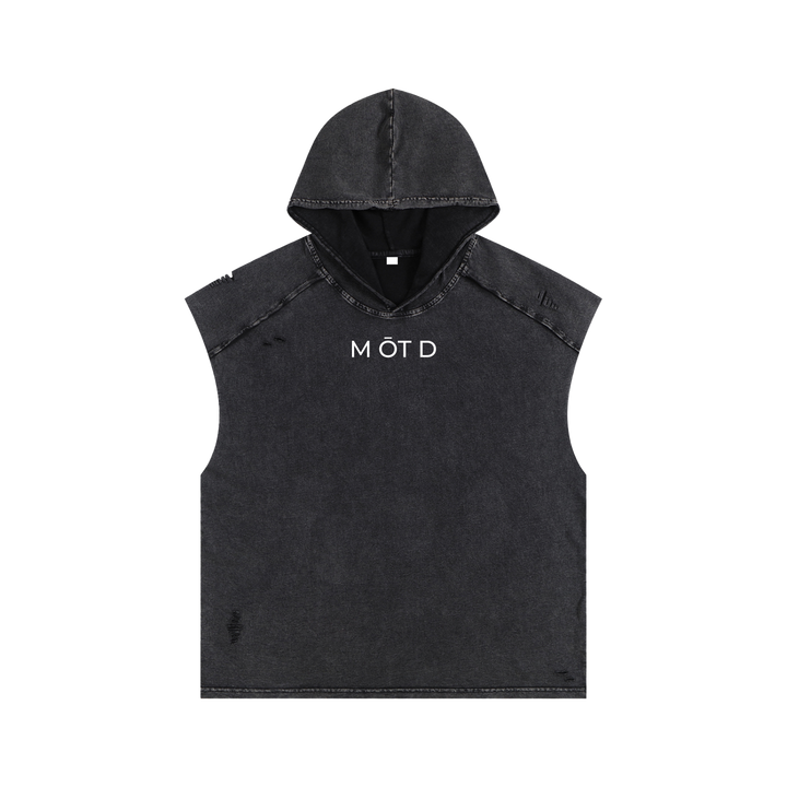M ŌT D™ Snow Washed Boxy Hooded Tank Top
