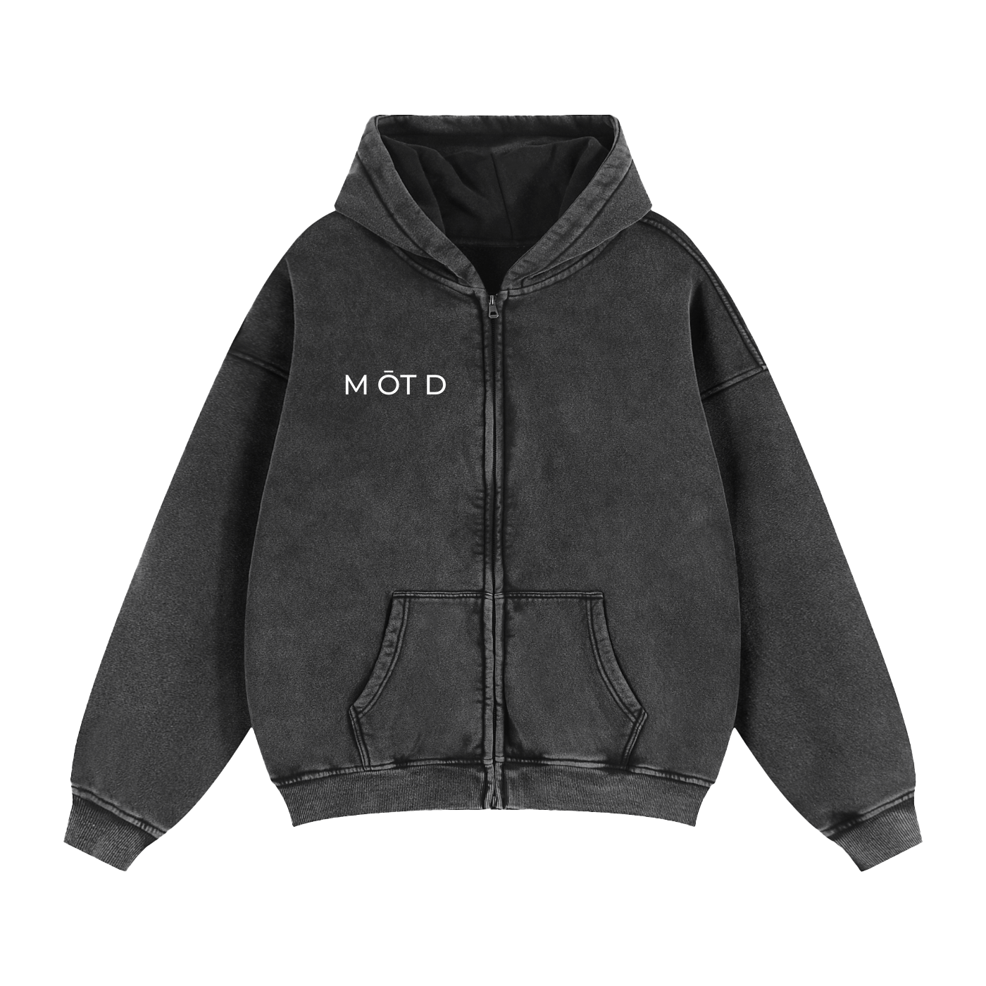 M ŌT D™ Zip-Through Boxy Fleece Hoodie — alt view