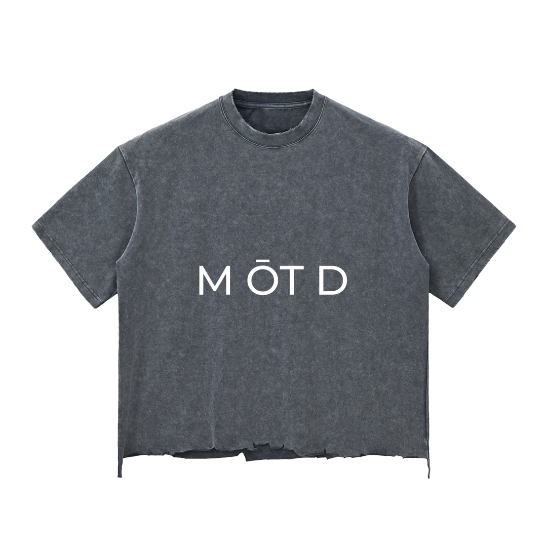 M ŌT D™ Snow Wash Raw-Hem Boxy Tee
