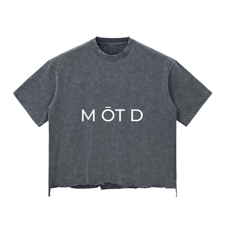 M ŌT D™ Snow Wash Raw-Hem Boxy Tee