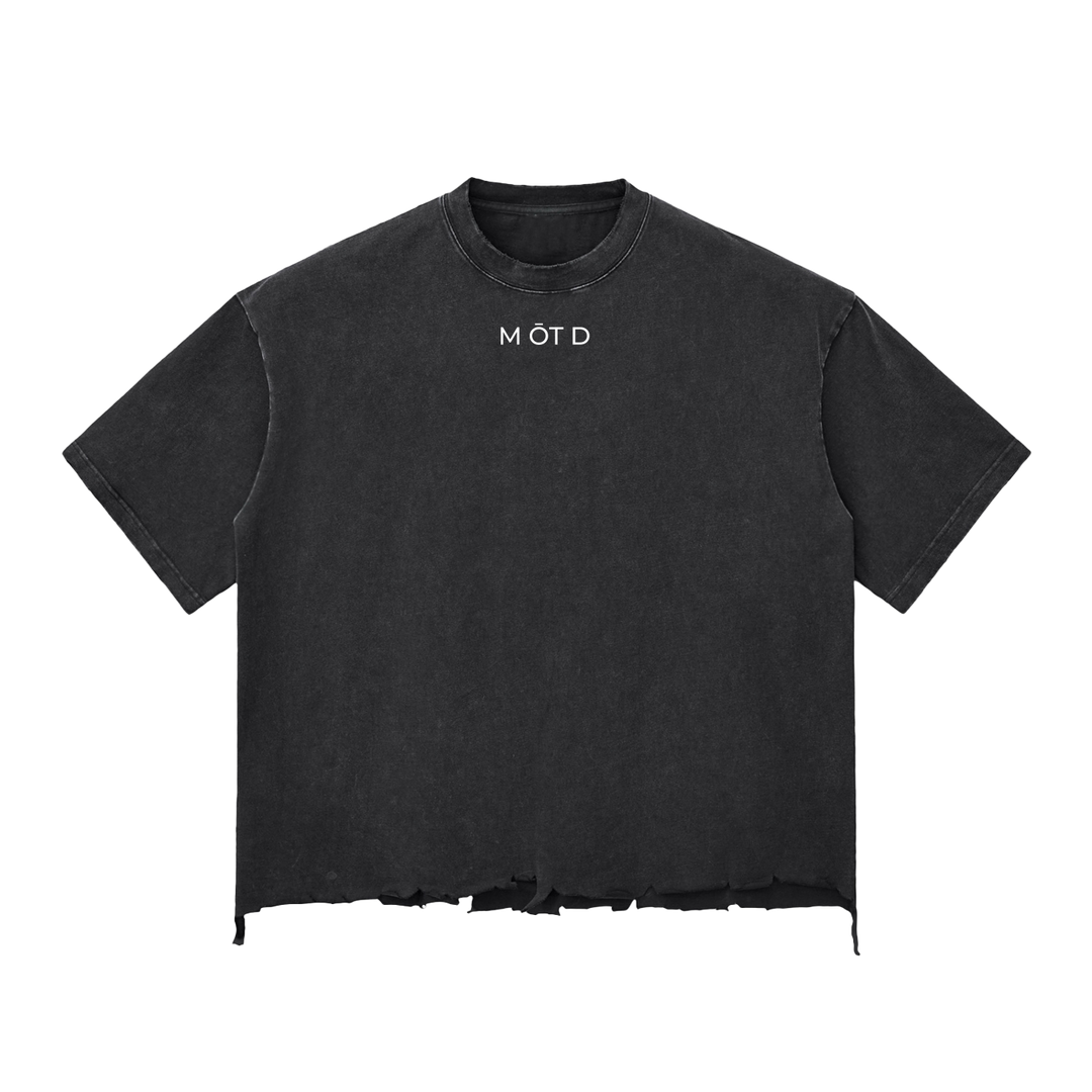 M ŌT D™ Snow Wash Raw Boxy Tee
