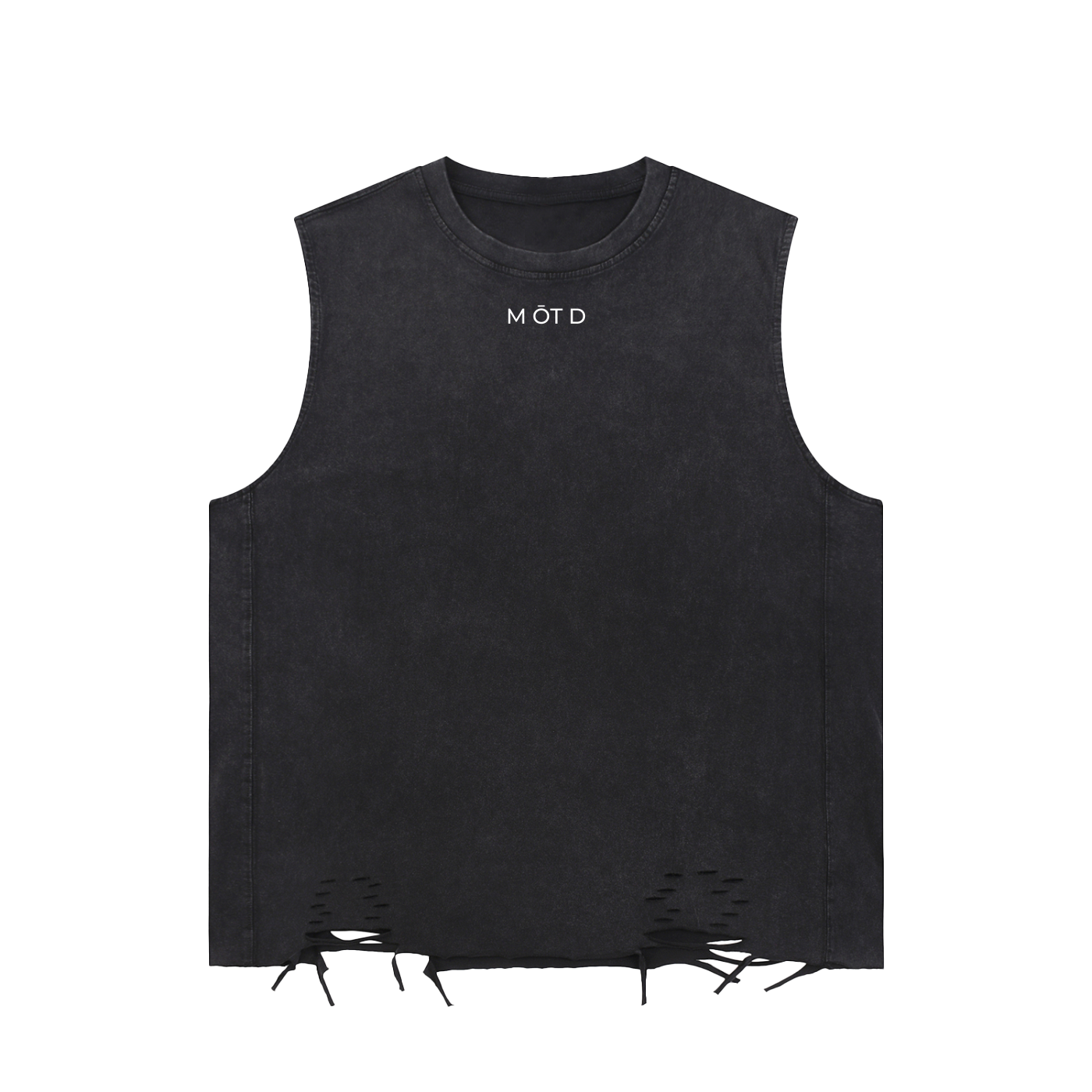M ŌT D™ Snow Washed Raw Hem Tank Top