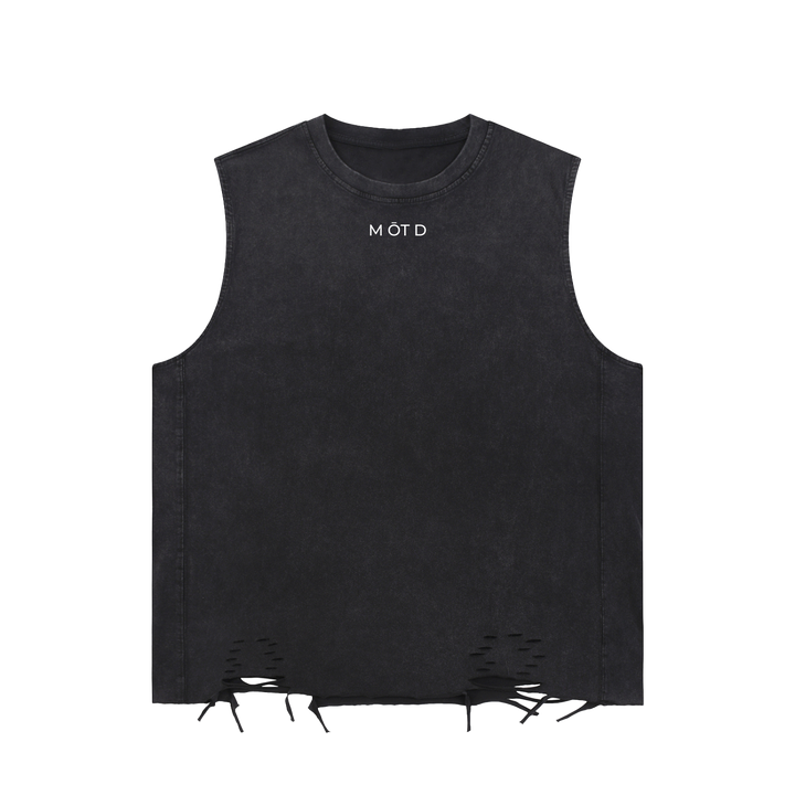 M ŌT D™ Snow Washed Raw Hem Tank Top
