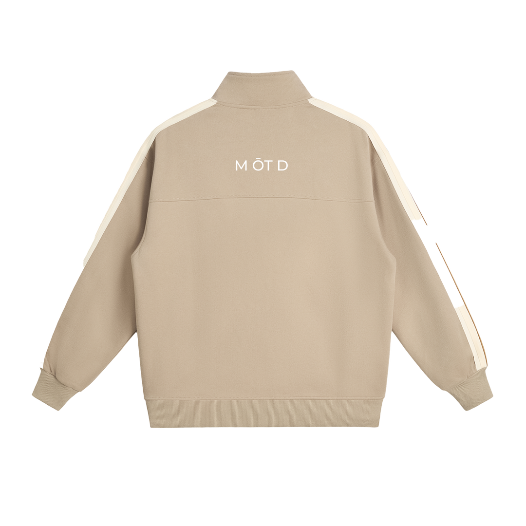 M ŌT D™  Contrast Side-Stripe Stand Collar  Jacket