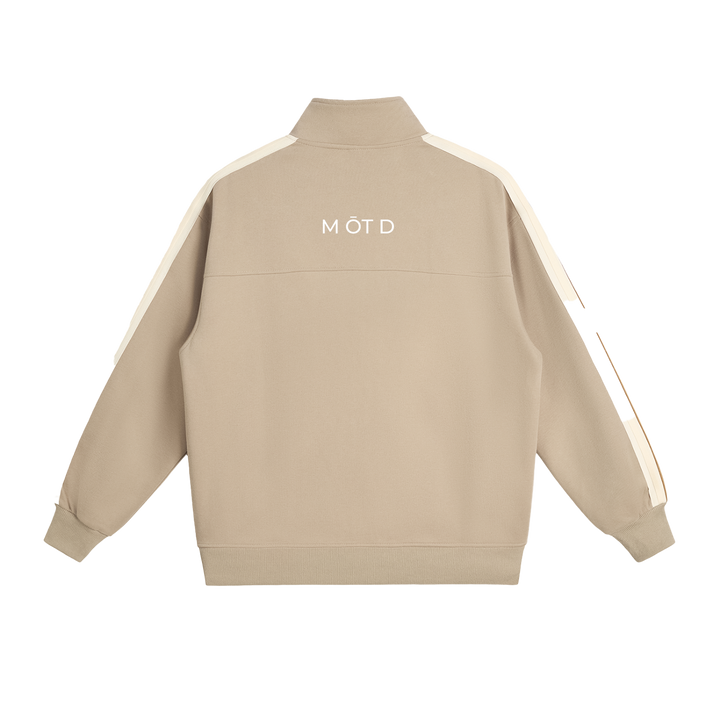 M ŌT D™  Contrast Side-Stripe Stand Collar  Jacket