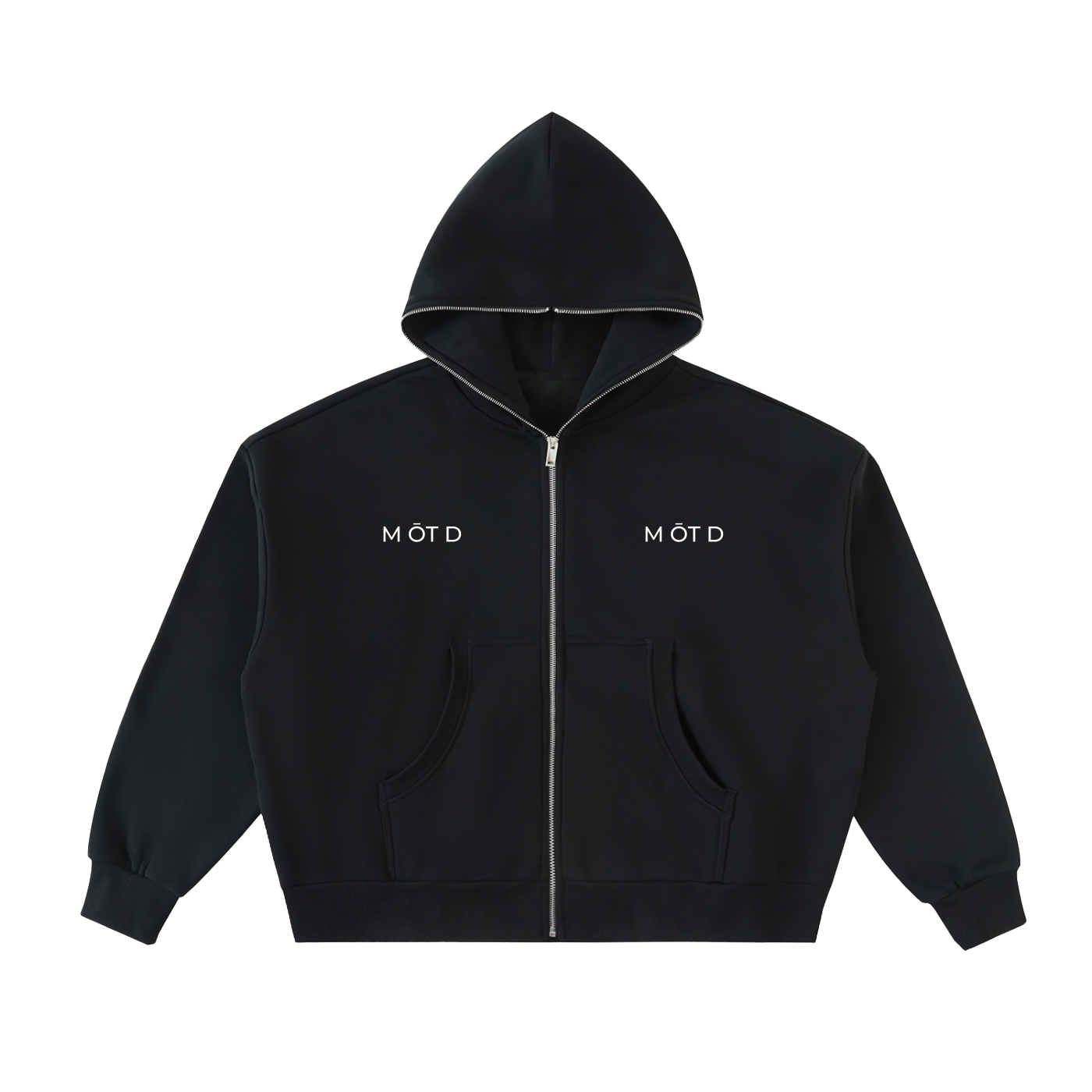 M ŌT D™  Fleeced Full-Zip Boxy Hoodie