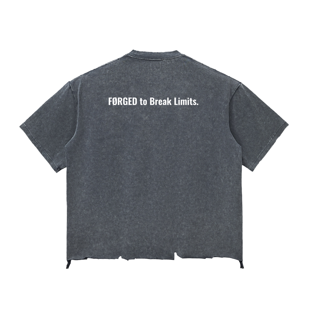 M ŌT D™ Snow Wash Raw-Hem Boxy Tee