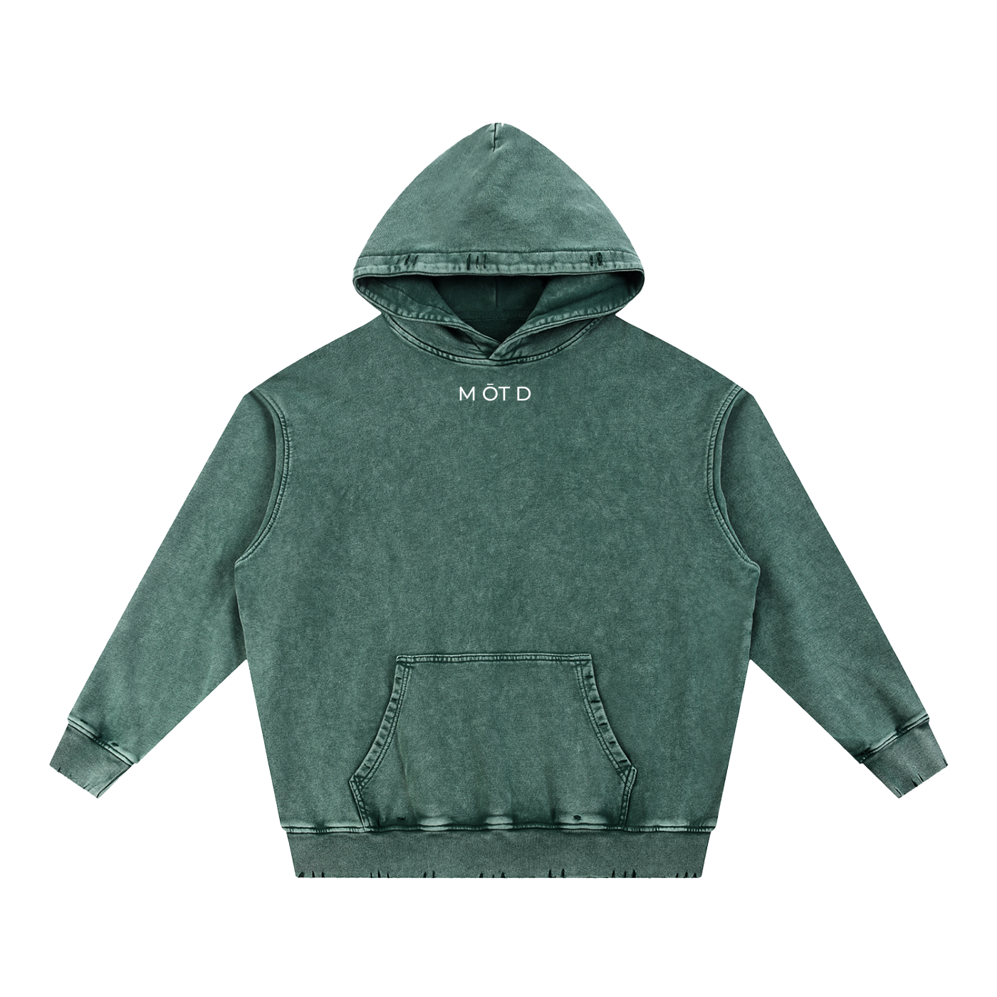 M ŌT D™ Snow Wash Hand-Frayed Heavyweight  Hoodie