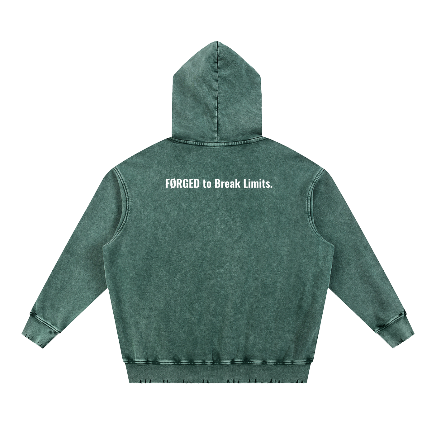 M ŌT D™ Snow Wash Hand-Frayed Heavyweight  Hoodie — alt view