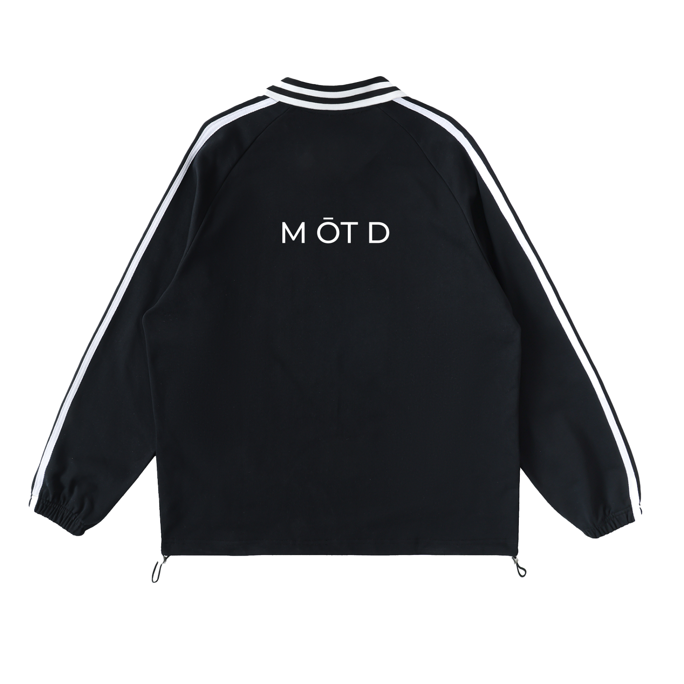 M ŌT D™ Striped Lapel Collar Sweatshirt — alt view