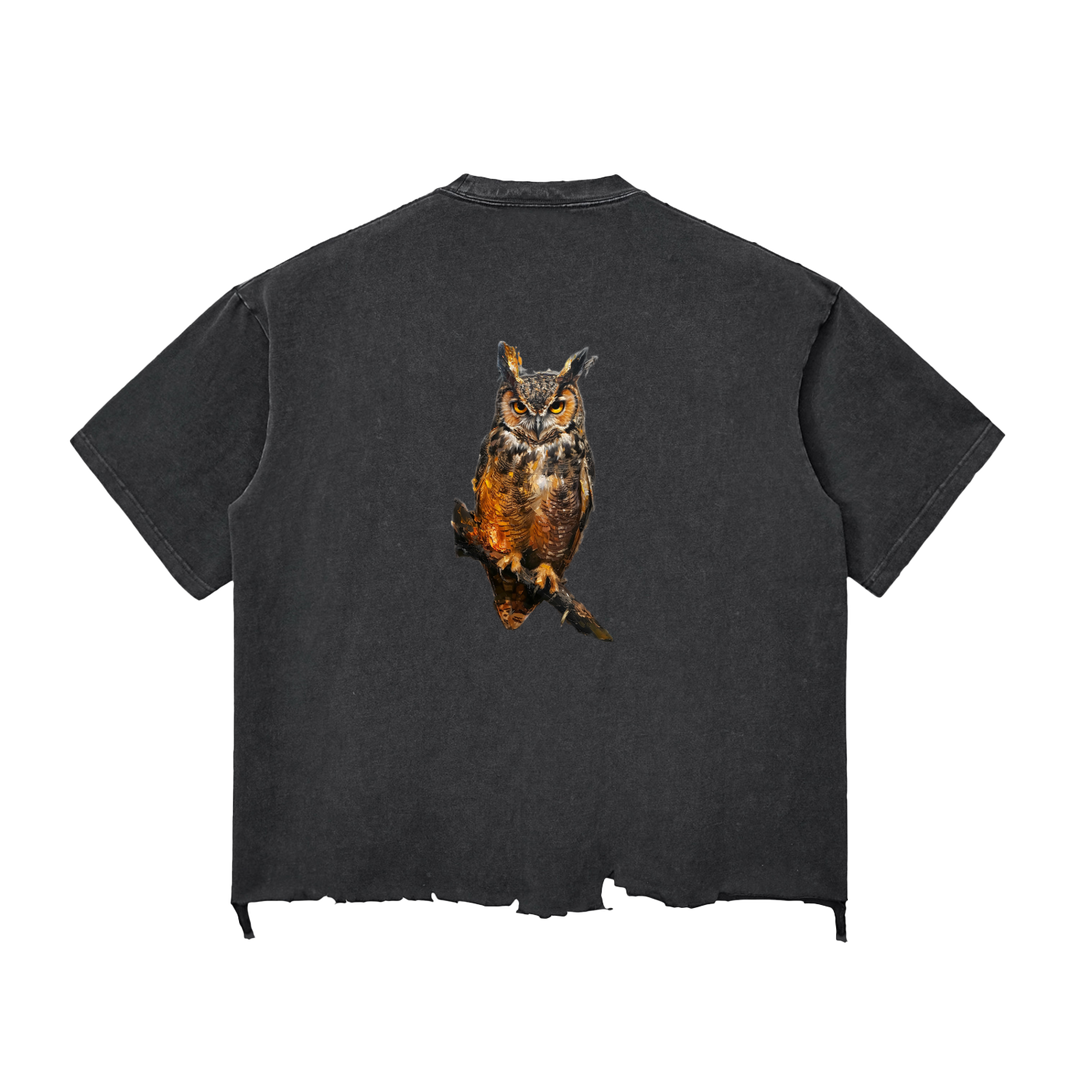 M ŌT D™ Snow Wash Raw Boxy Tee