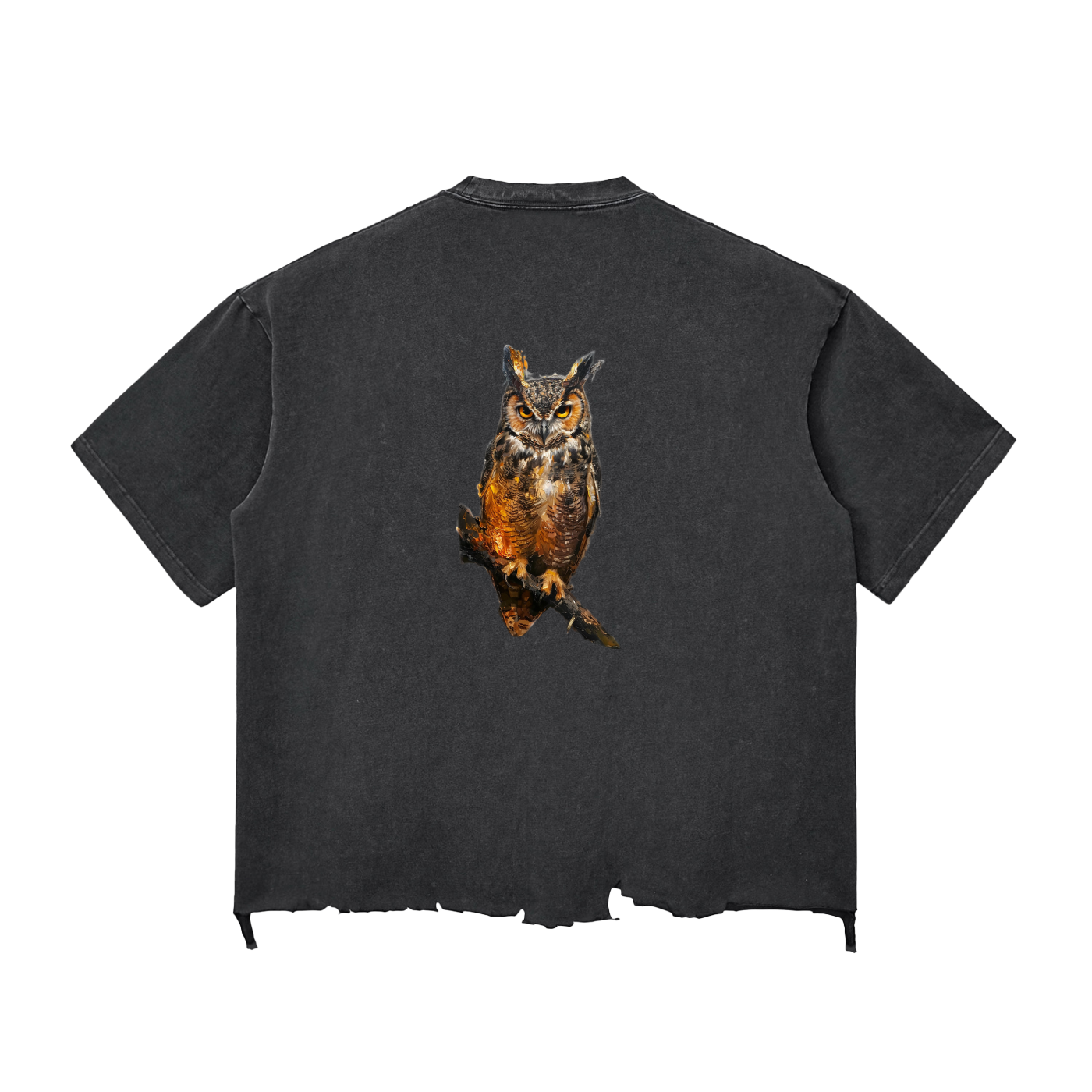 M ŌT D™ Snow Wash Raw Boxy Tee — alt view