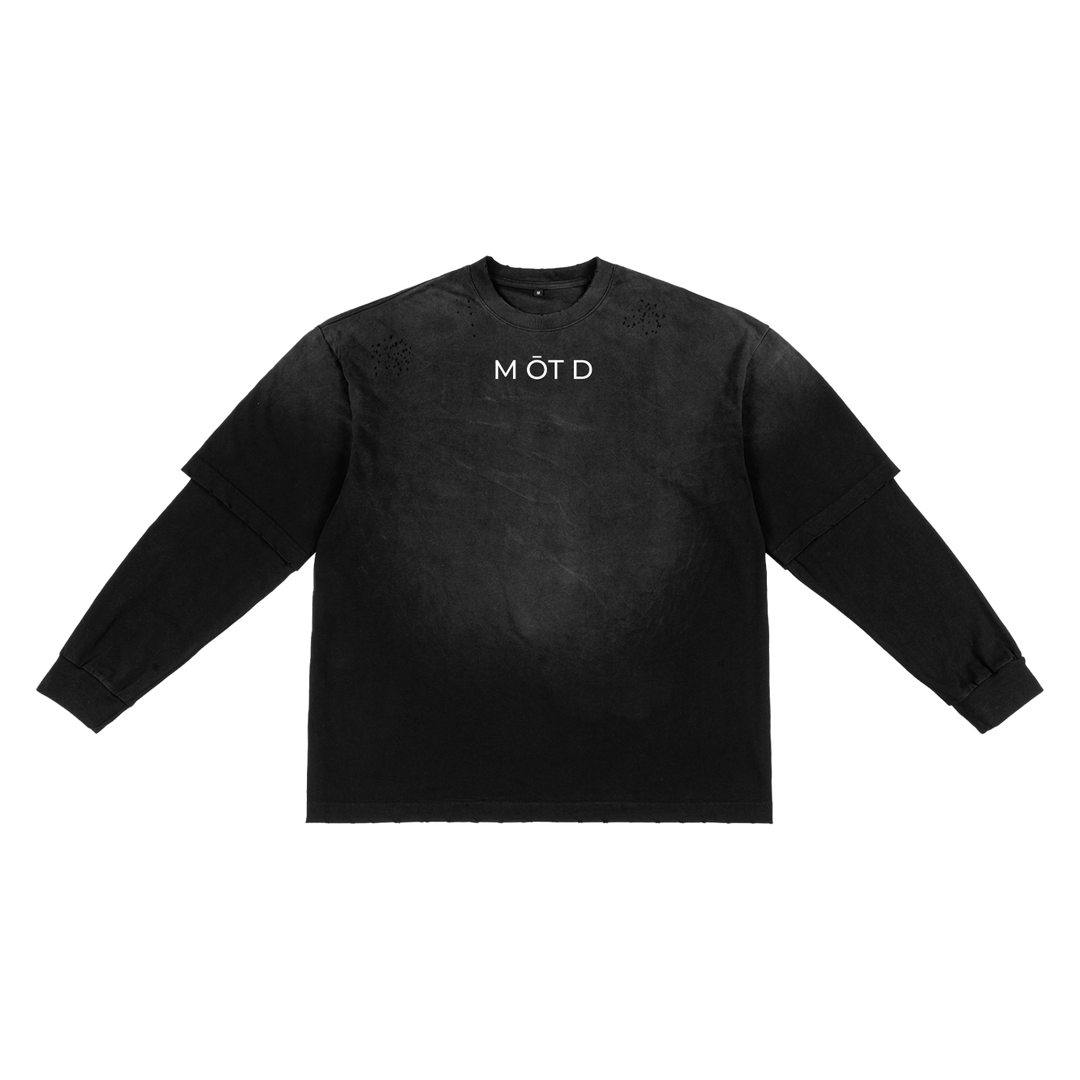 M ŌT D™  Hand Frayed Faux Two-Piece Tee