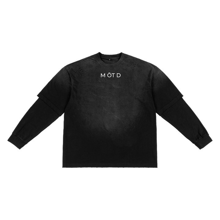M ŌT D™  Hand Frayed Faux Two-Piece Tee