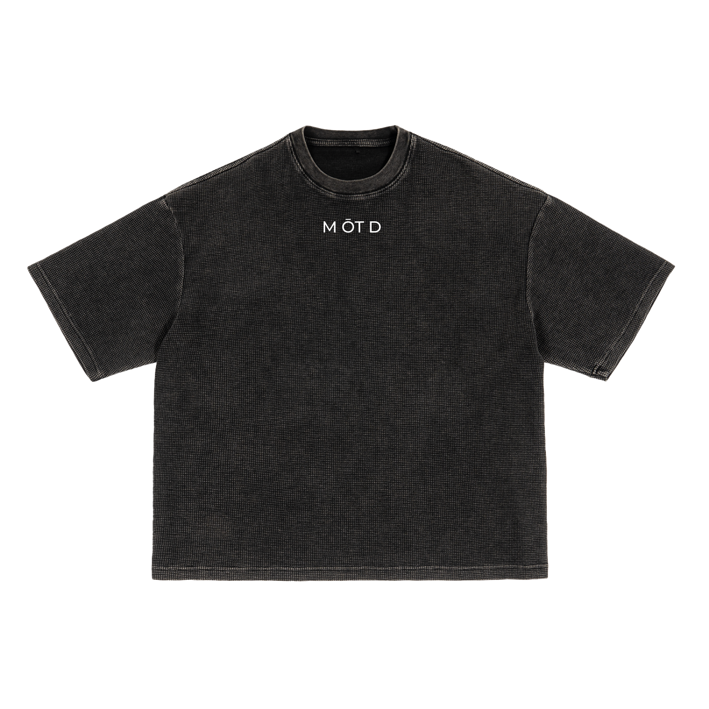 M ŌT D™ Textured Waffle Washed Boxy Tee — alt view