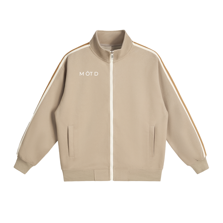 M ŌT D™  Contrast Side-Stripe Stand Collar  Jacket