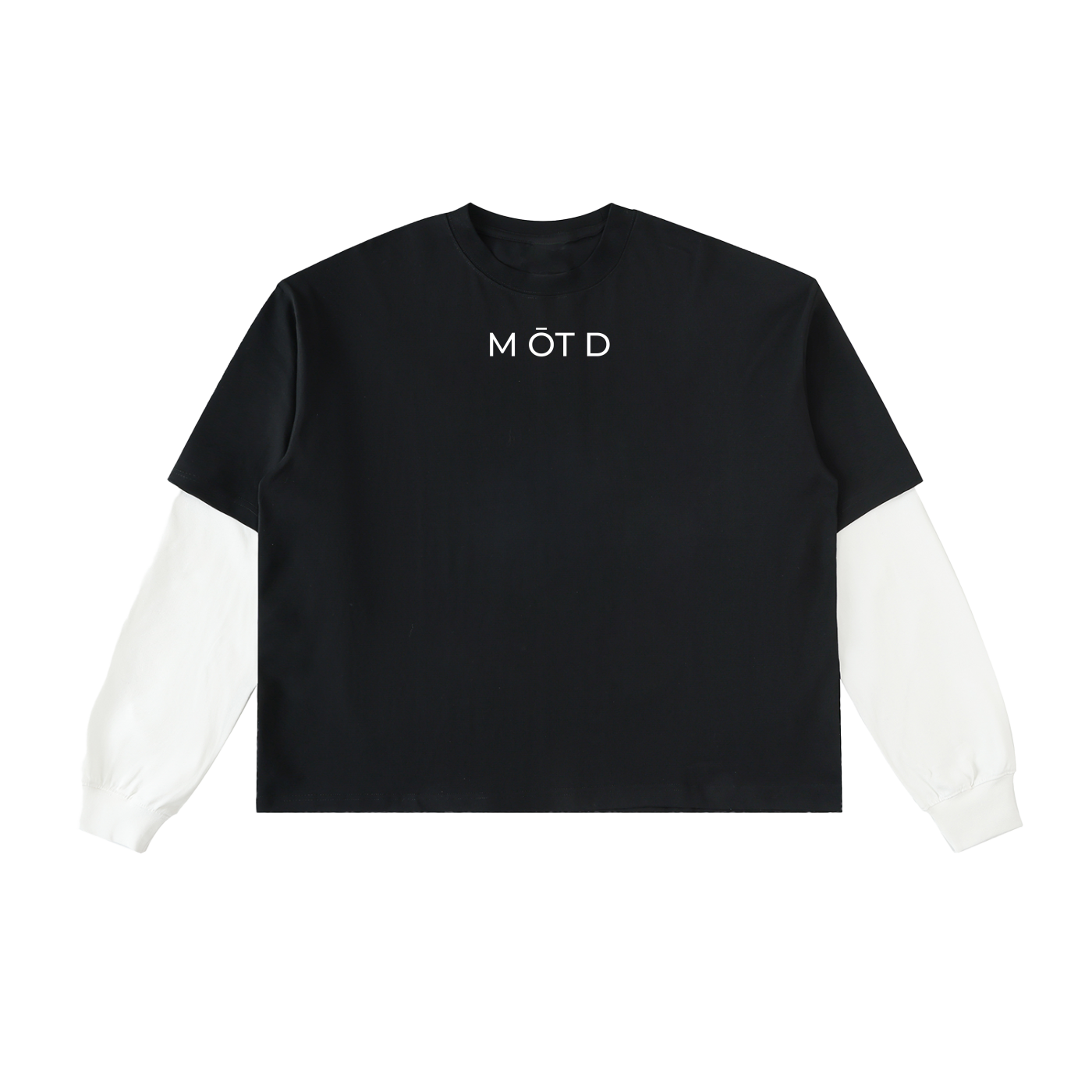 M ŌT D™ Layered Contrast Sleeve Tee — alt view