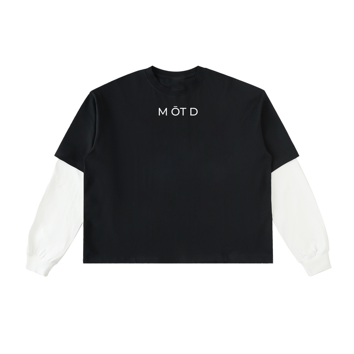 M ŌT D™ Layered Contrast Sleeve Tee