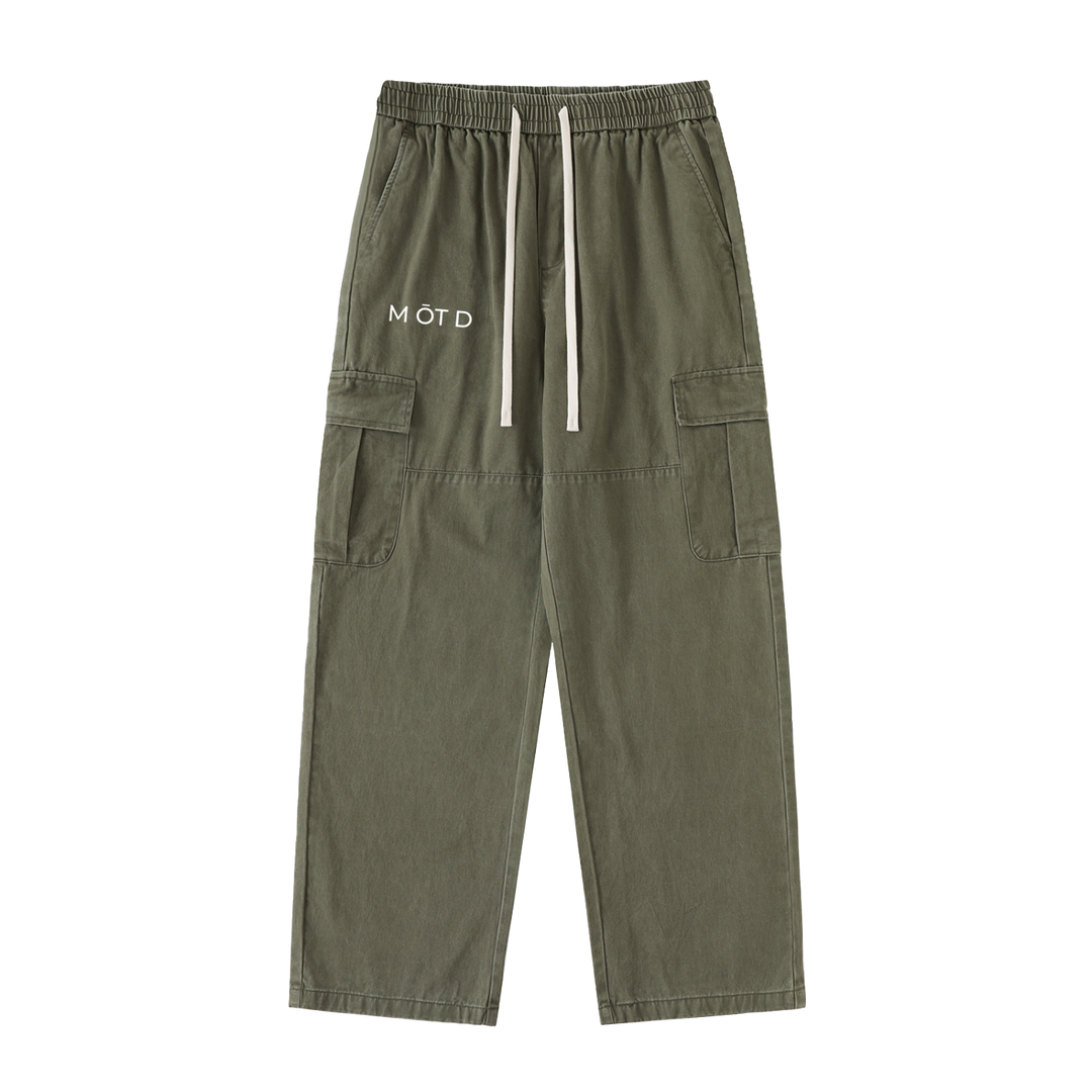 M ŌT D™ Drawstring Waist Straight-Leg Cargo Pants