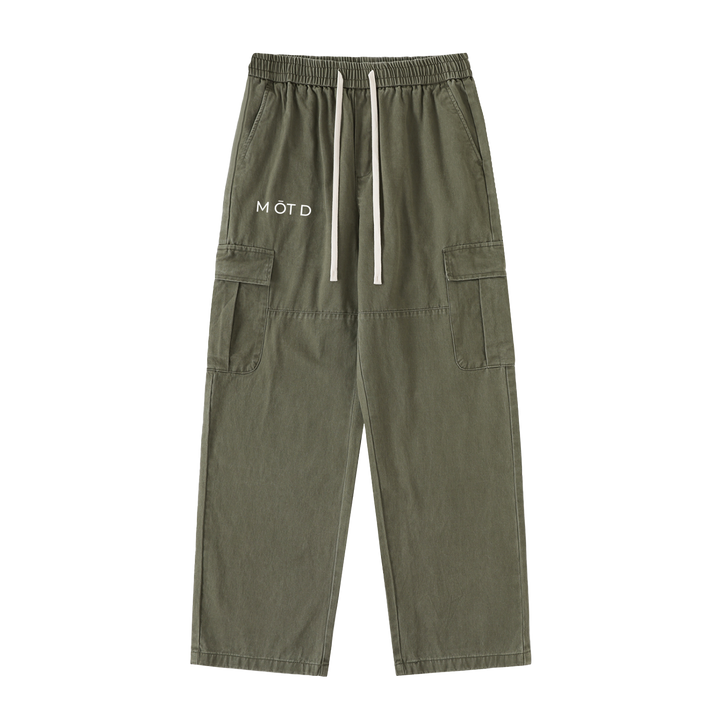 M ŌT D™ Drawstring Waist Straight-Leg Cargo Pants