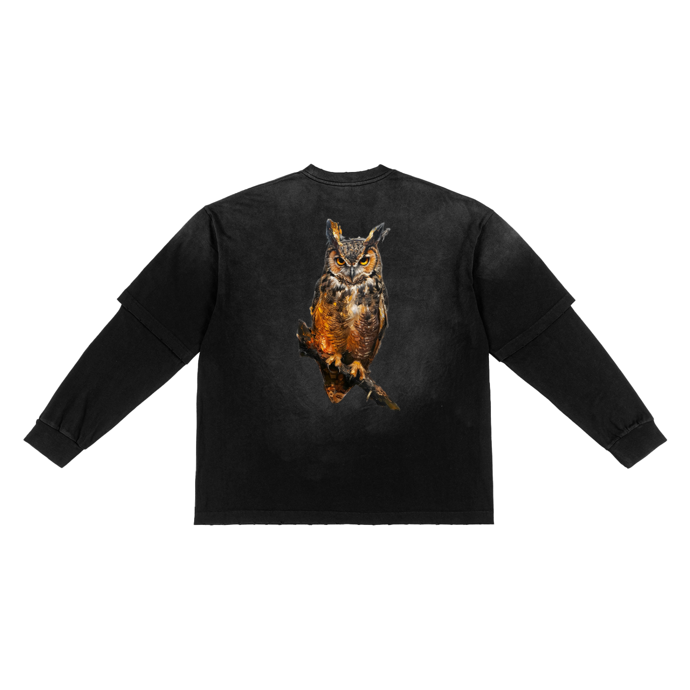 M ŌT D™  Hand Frayed Faux Two-Piece Tee — alt view