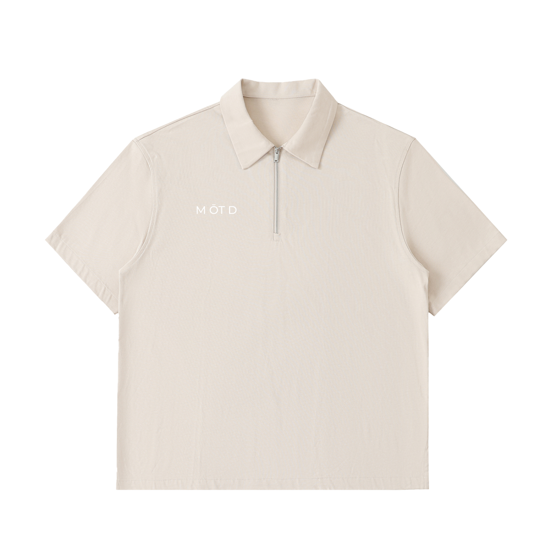M ŌT D™ Half-Zip Cotton Polo Shirt
