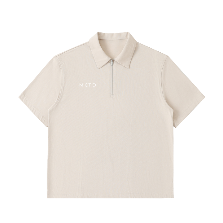 M ŌT D™ Half-Zip Cotton Polo Shirt