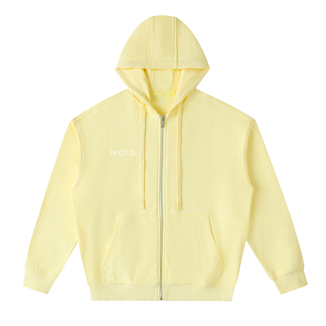 M ŌT D™ Drop Shoulder Zip Up Hoodie