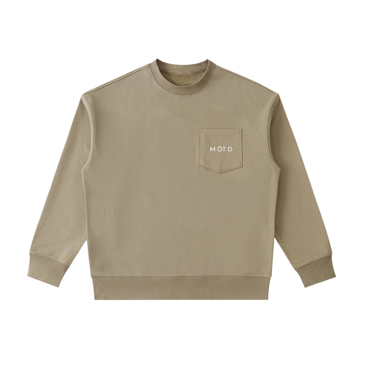 M ŌT D™ Heavyweight Patch Pocket Crewneck Sweatshirt