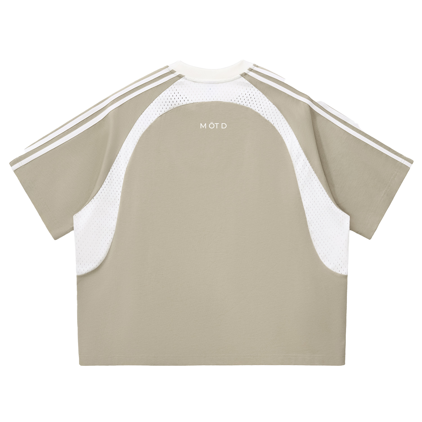 M ŌT D™ Contrast Stripes Panel Mesh Tee — alt view