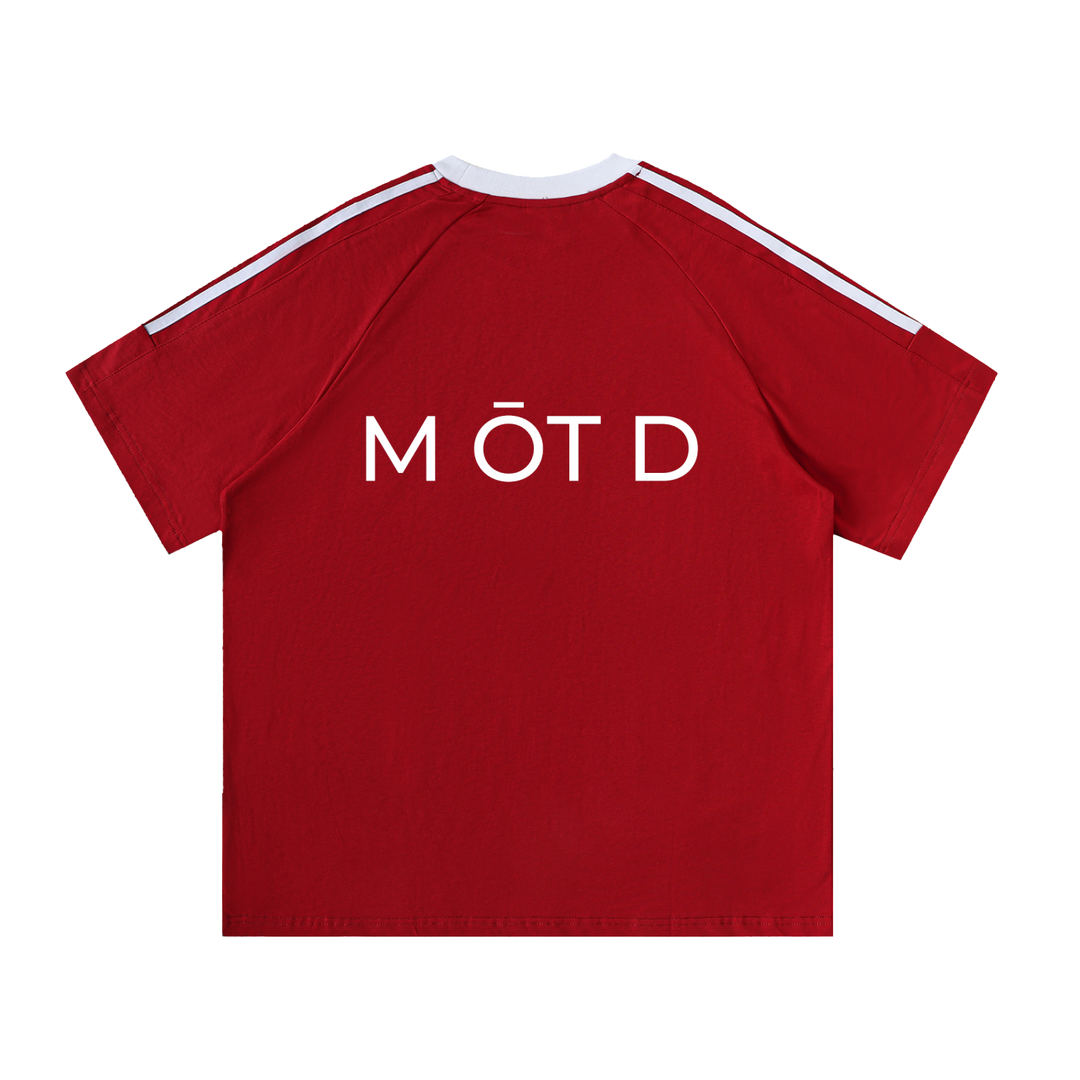 M ŌT D™ Contrast Tape Crewneck Cotton Tee