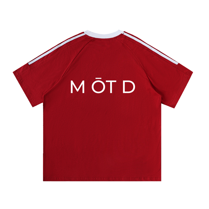 M ŌT D™ Contrast Tape Crewneck Cotton Tee