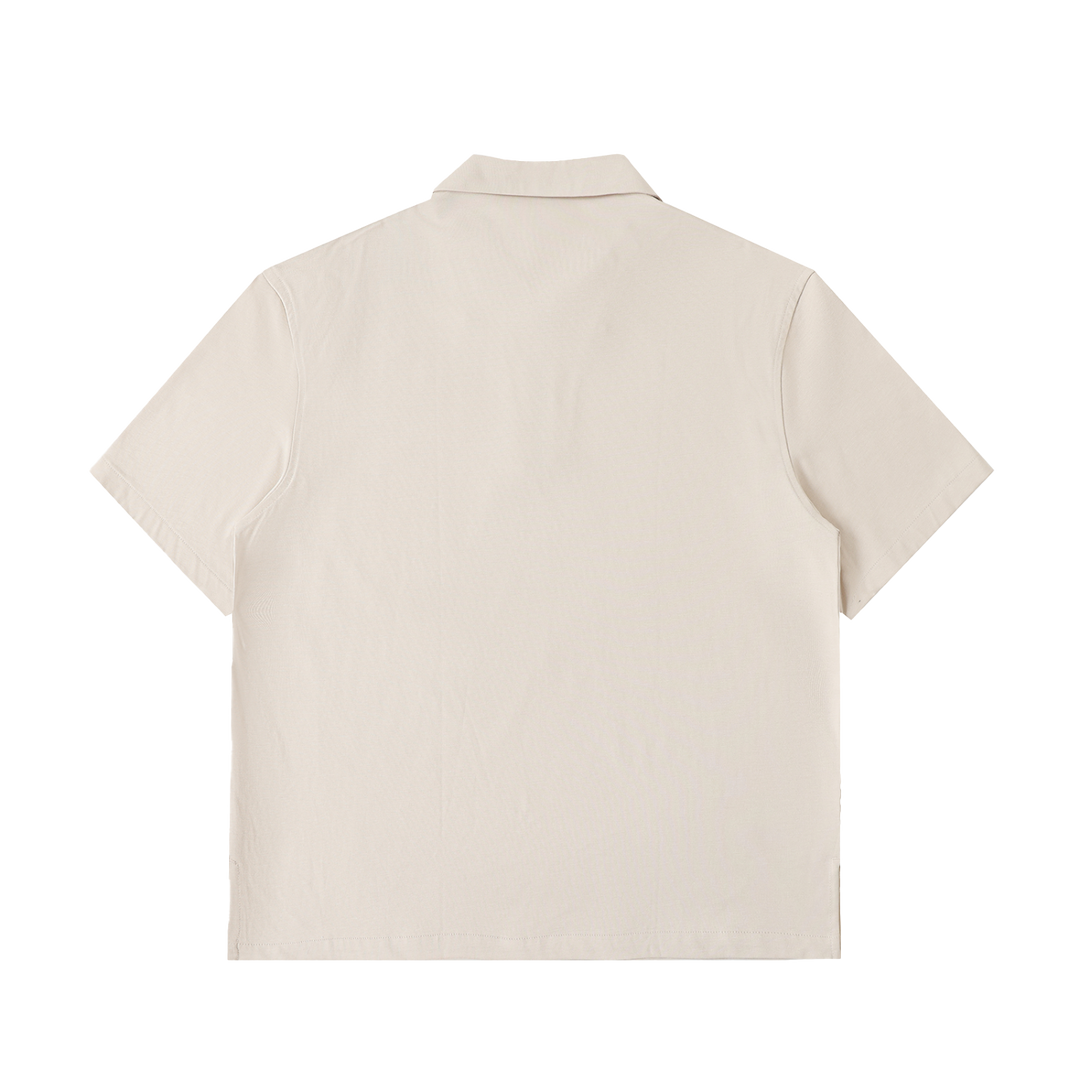 M ŌT D™ Half-Zip Cotton Polo Shirt