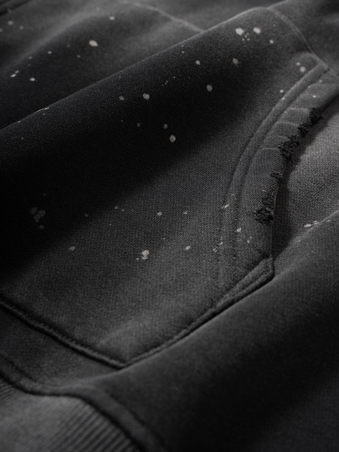M ŌT D™ Vintage Washed Frayed Fleece Hoodie